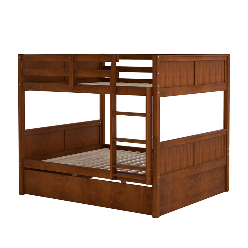 Full Over Full Bunk Bed With Twin Size Trundle