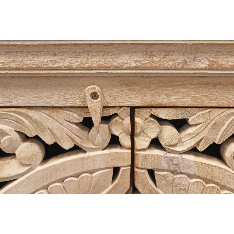Alex Hamilton Carter Flores 4-Door Sideboard in Distressed White image number 1