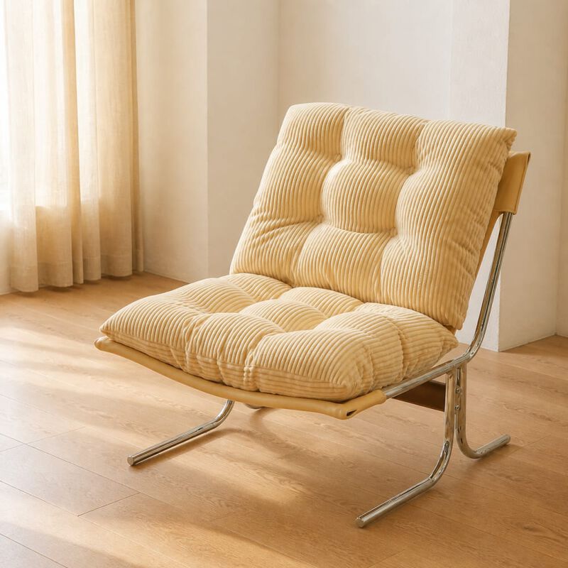 GOODSILO Modern High Back Accent Armchair Soft Padded Upholstered Single Seat Chair for Living Room Home Office Bedroom image number 2