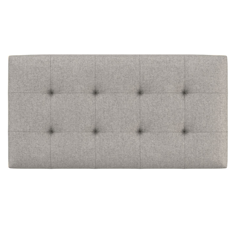 Cosmopolitan 34 inch Wide Transitional Rectangle Storage Ottoman in Cloud Grey Linen Look Fabric, Assembled image number 5
