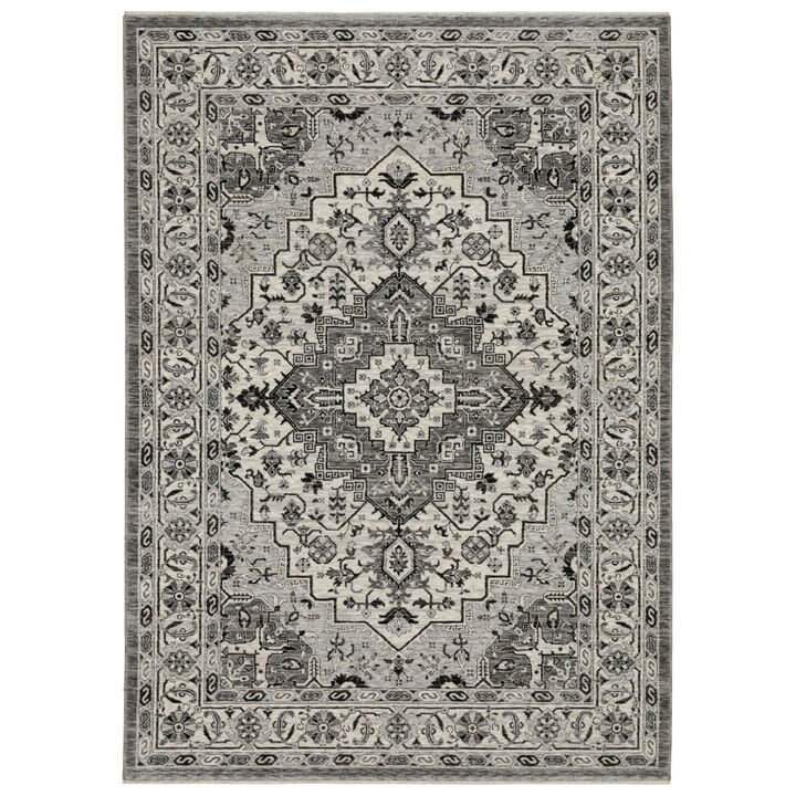 HomeRoots Medallion Area Rug With Fringe