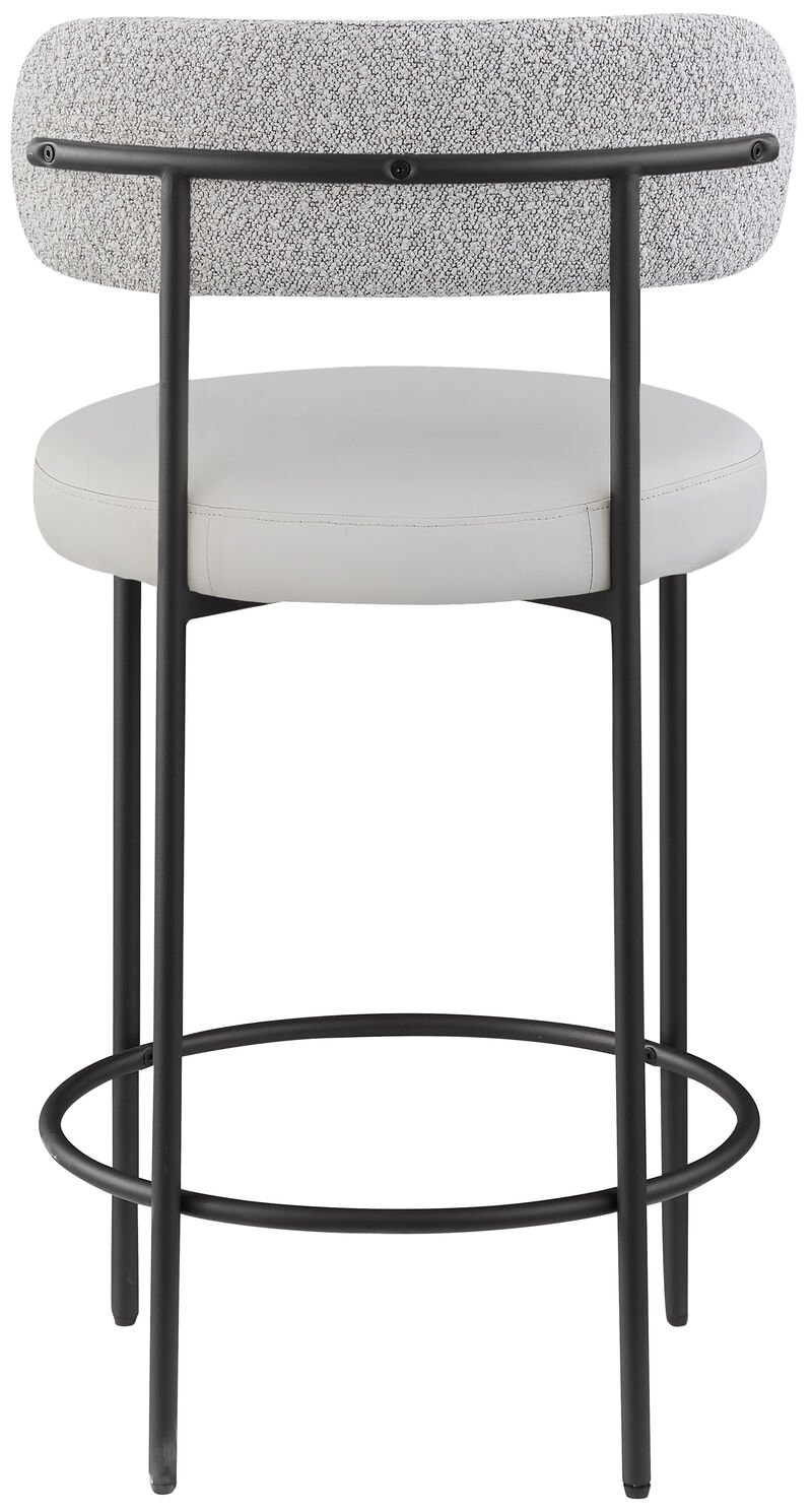 Meridian Furniture Beacon Vegan Leather Seat Stool, Set of 2