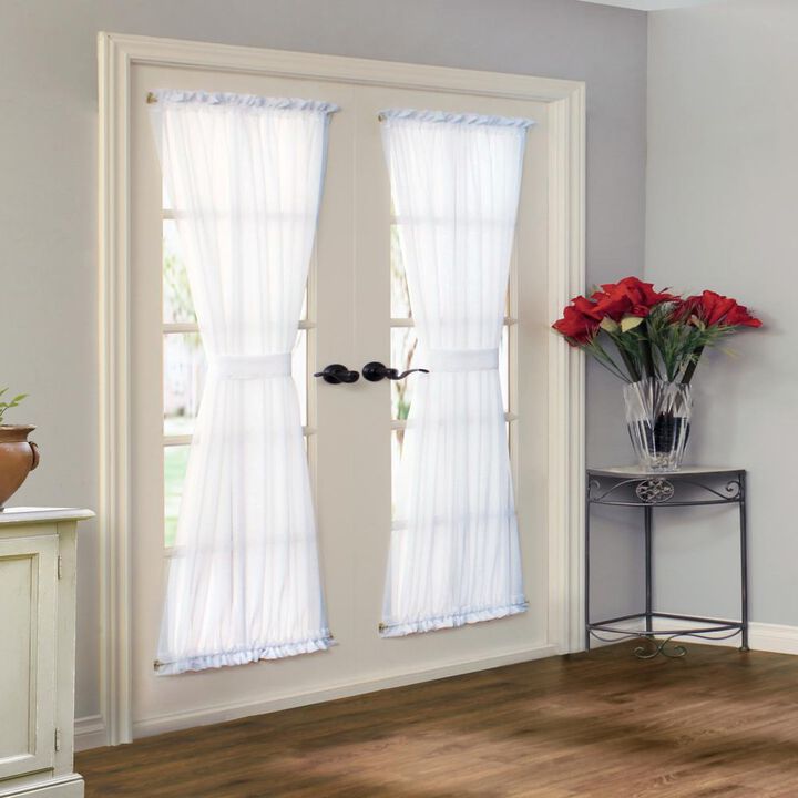 Thermavoile Rhapsody Lined Light Filtering Window Treatment for Doors Rod Pocket Curtain Door Panel 54" x 72"