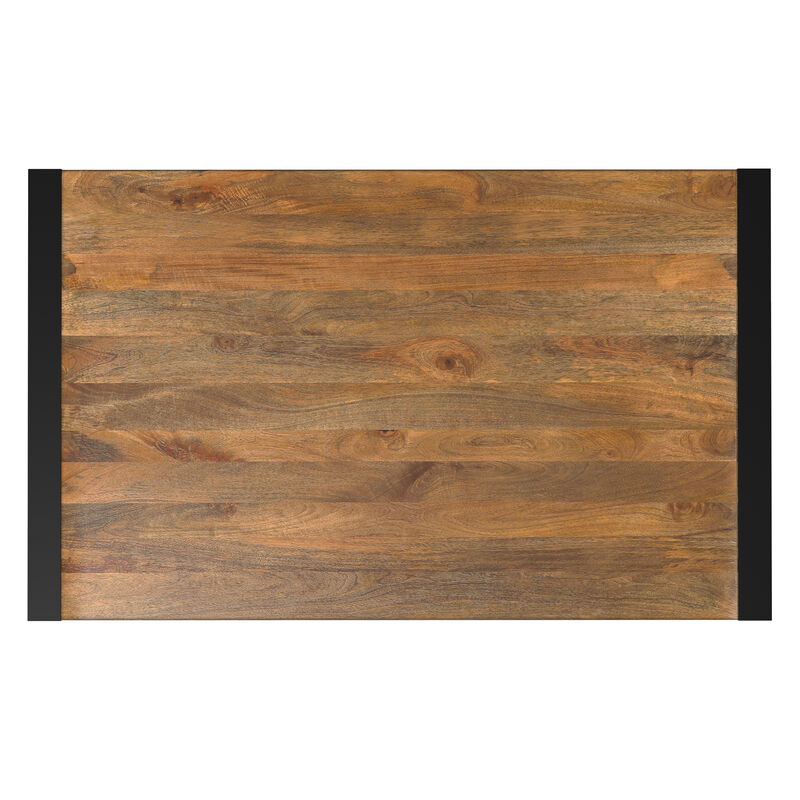 McKenzie 66 inch x 40 inch Rectangle Modern Industrial Dining Table in Light Tobacco image number 7