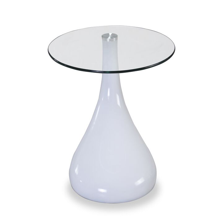 Lava White Accent Table