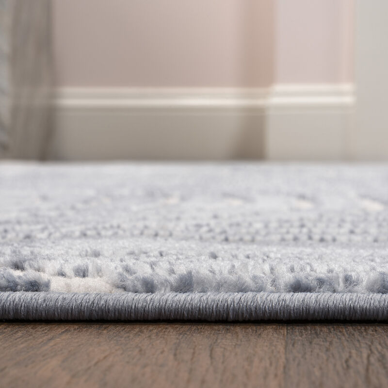 Ariana MidCentury Art Deco Striped Arches Two-Tone High-Low Area Rug