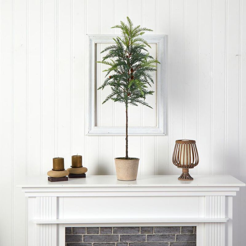 Hivvago 3.5 Feet Winniepeg Artificial Pine Tree in Decorative Planter