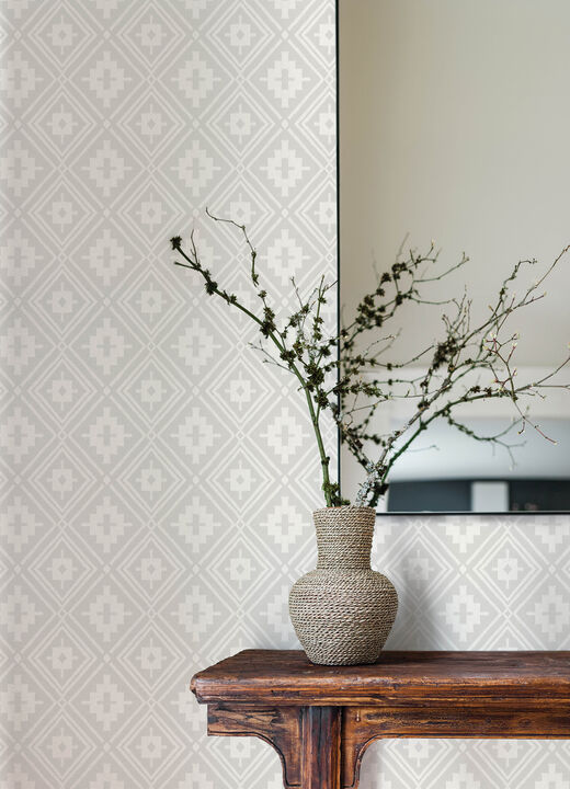 Camp Blanket Cream Wallpaper (Set of 2)