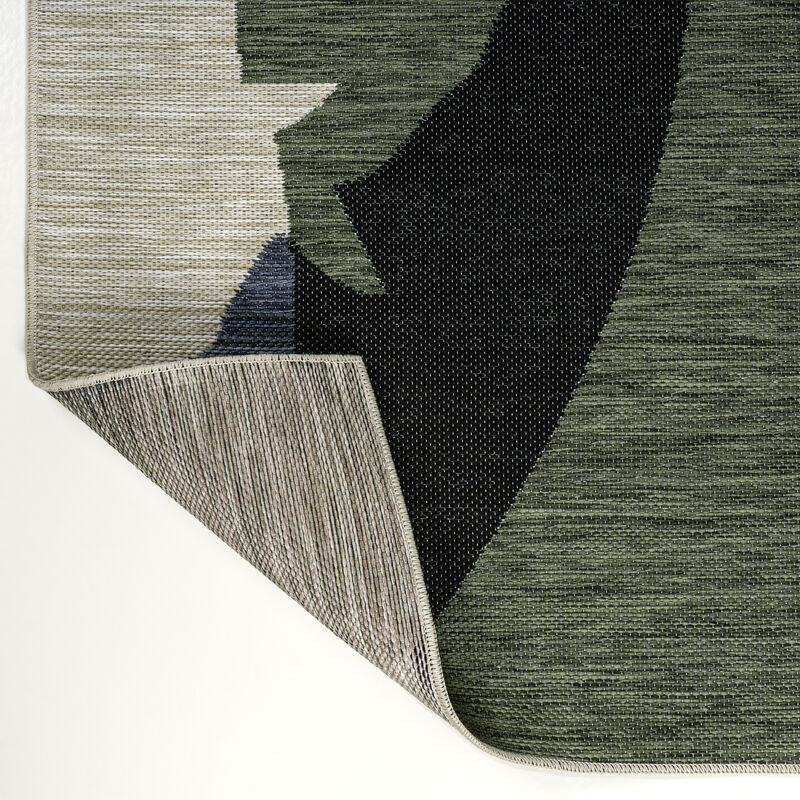 Shelby Coastal Vintage Abstract Palm Leaf Indoor/Outdoor Area Rug