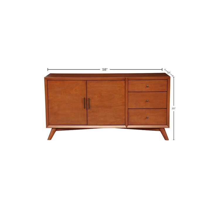 Alpine Furniture Flynn Sideboard, Acorn