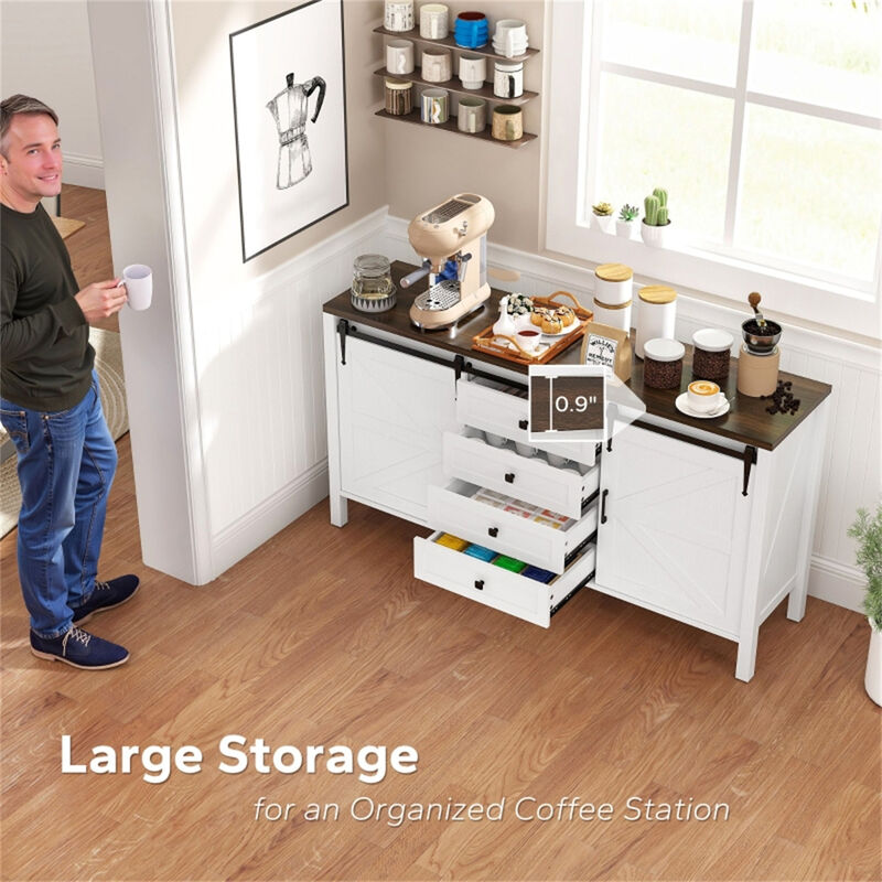 Modern Wooden Sideboard with Storage, Stylish Console for Dining or Living Room