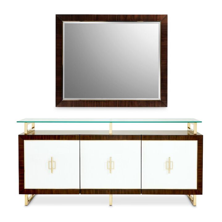 Michael Amini Belmont Place Sideboard with Mirror - Espresso