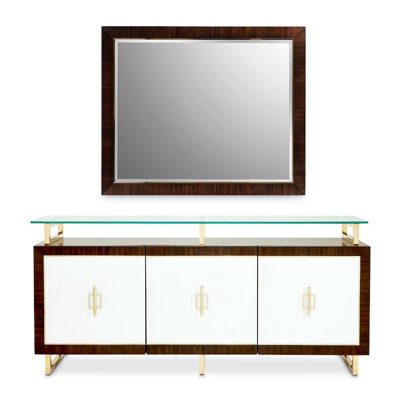 Michael Amini Belmont Place Sideboard with Mirror - Espresso