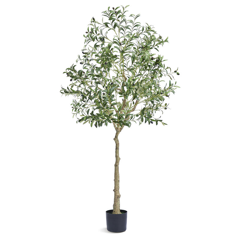 VEVOR 6 FT Artificial Olive Tree Green Natural Tall Faux Lifelike Fake Plant image number 0