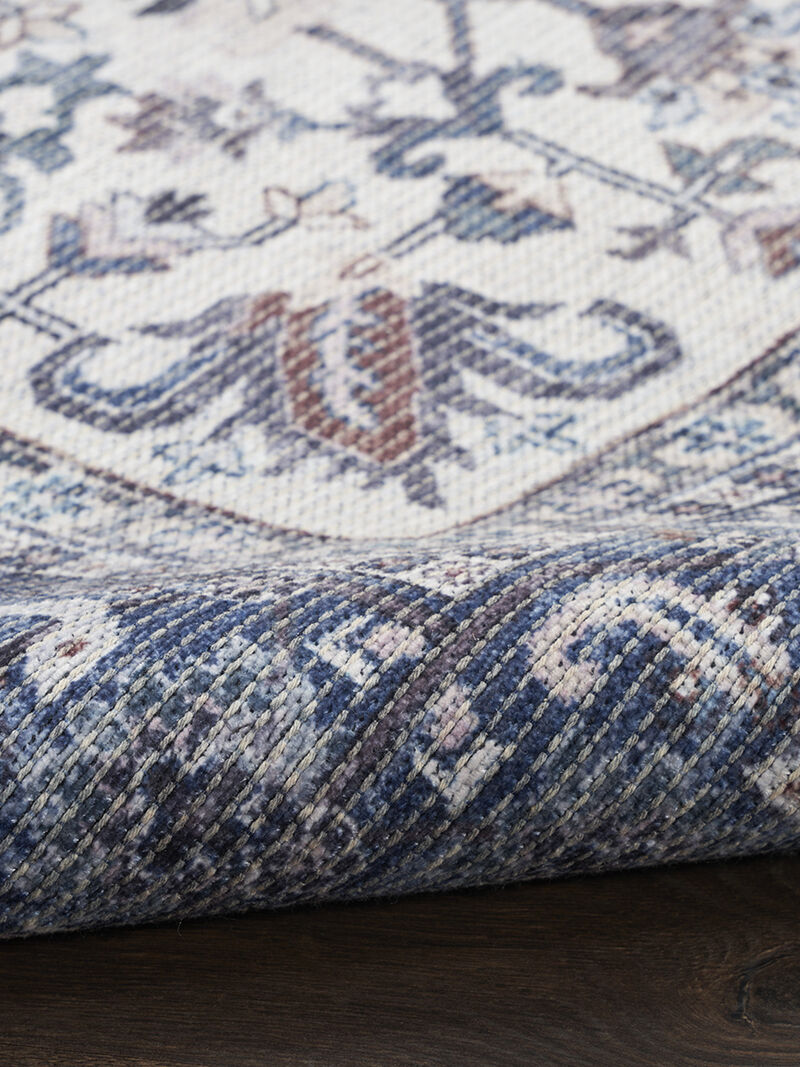 Machine Washable Series 1 SR104 Navy/Ivory 6' x 9' Rug