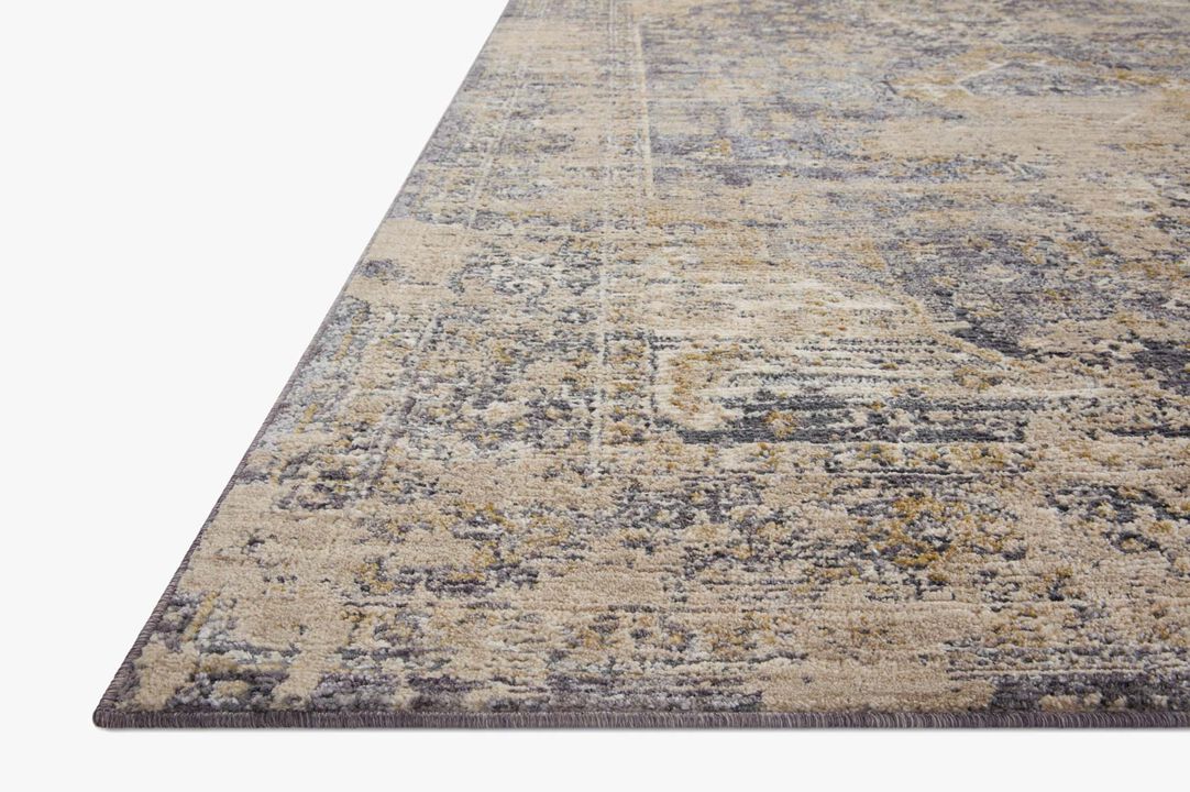 Indra INA03 18" Sample Charcoal/Natural Rug