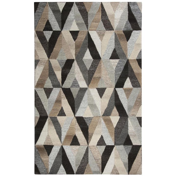 Hand Tufted Cut & Loop Pile Wool Rug, 8' x 10'