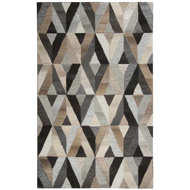 Hand Tufted Cut & Loop Pile Wool Rug, 8' x 10'