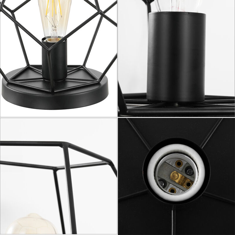 James Mid Century Glam Geometric LED Table Lamp