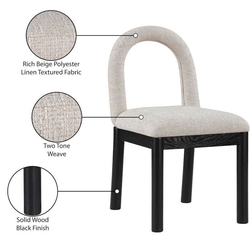 Meridian Furniture Conrad Linen Textured Fabric Dining Chair