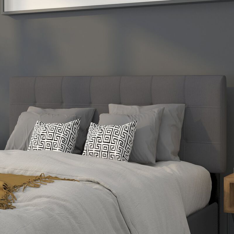 Flash Furniture Tufted Upholstered Full Size Headboard in Dark Gray Fabric image number 6