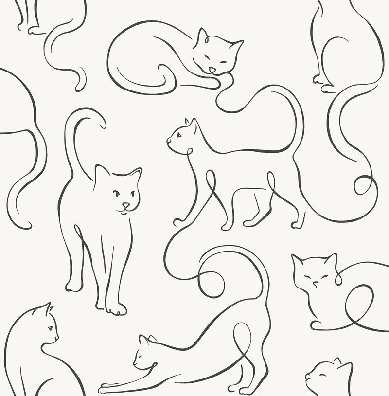Clarice Black Cat Sketches Wallpaper image number 0
