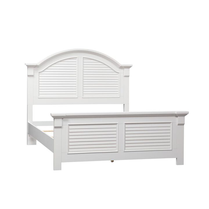 Liberty Furniture Summer House I Queen Panel Bed in Oyster White