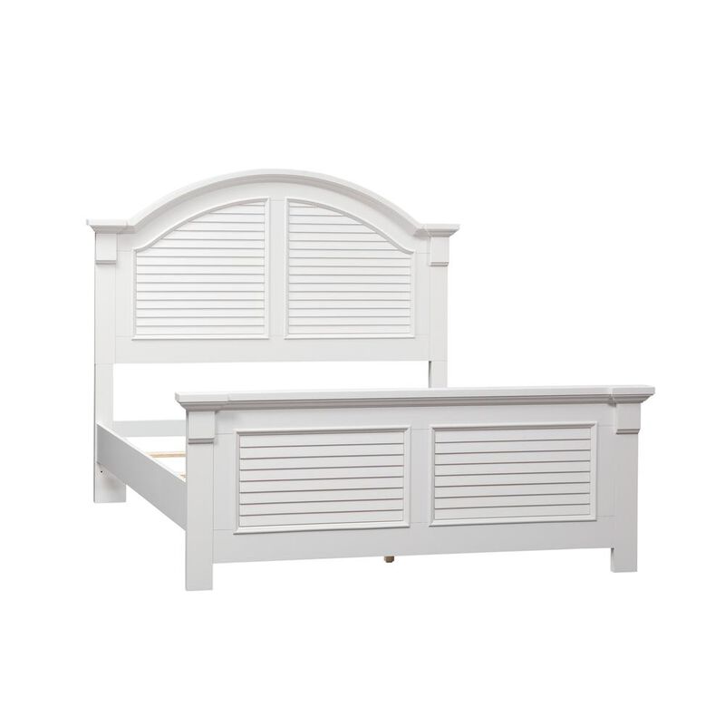 Liberty Furniture Summer House I Queen Panel Bed in Oyster White image number 0