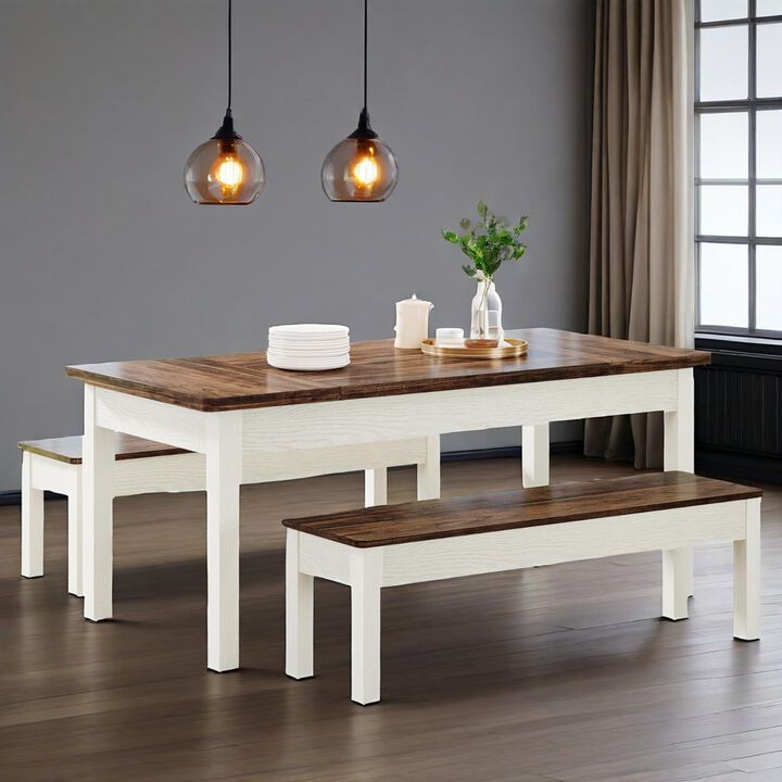 Dining Table with Matching Bench for Kitchen or Dining Room