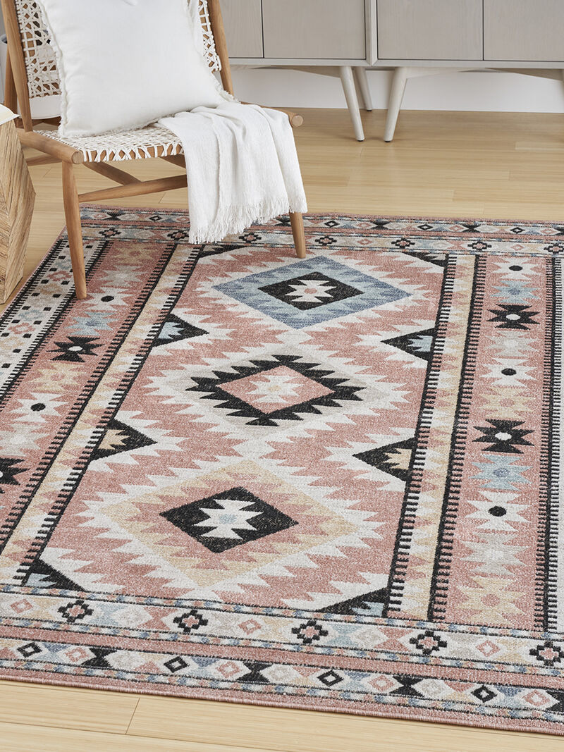 Washable Decor WSD04 Ivory/Multicolor 6'7" x 9' Rug