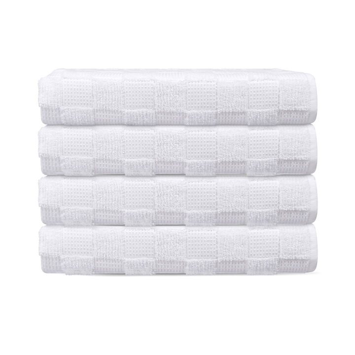Waffle Terry 4 pcs Turkish Bath Towels Set