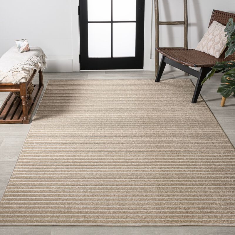 Aarhus Minimalist Scandi Striped Area Rug