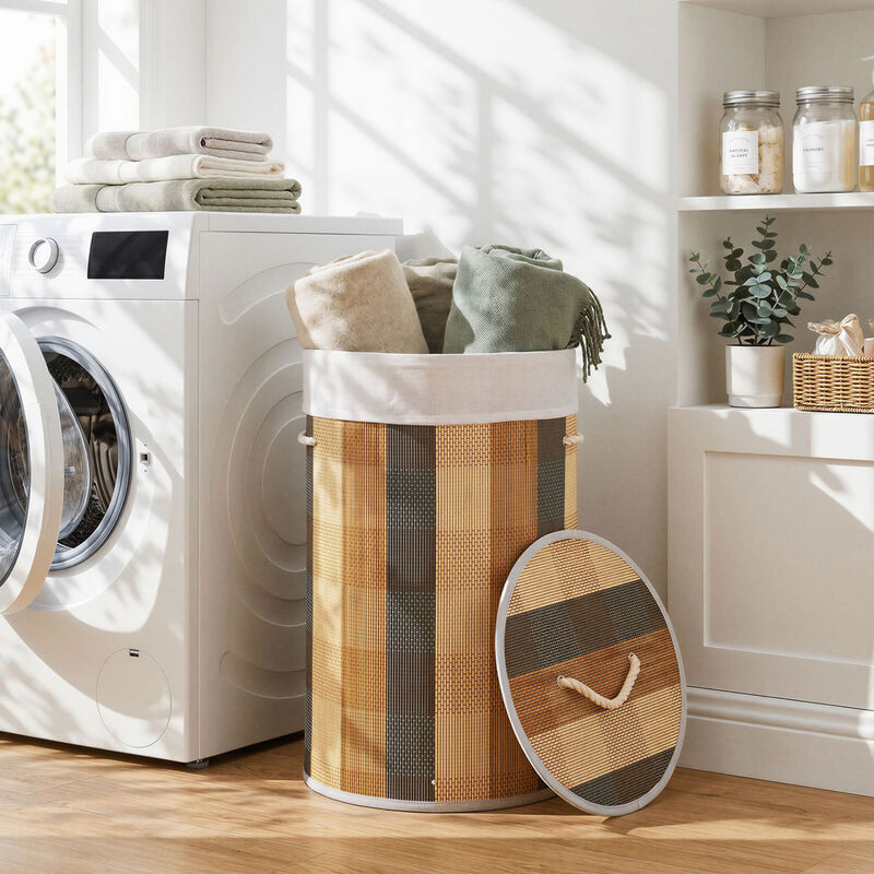 13.2 Gallon Laundry Hamper with Washable Removable Liner and Lid image number 1