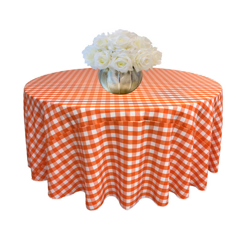 Round Checkered Tablecloth for Dining, Parties and Outdoor Picnic Use image number 2