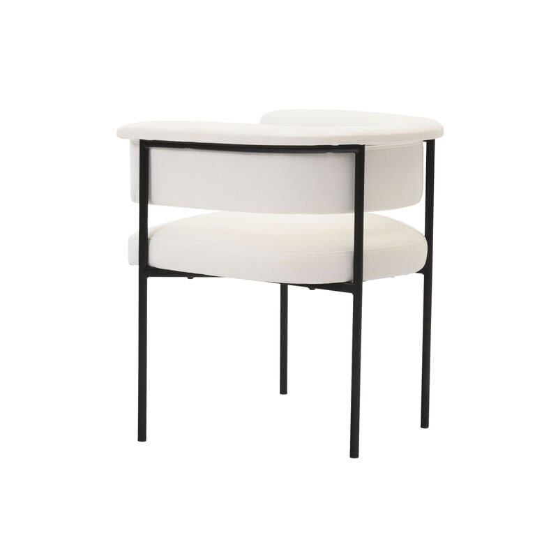 Taylor Black Performance Linen Dining Chair image number 3