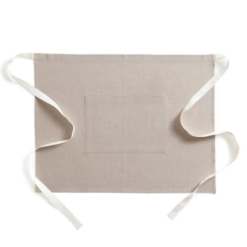 Solino Home 100% Pure Linen Bistro Apron - Kitchen Linen