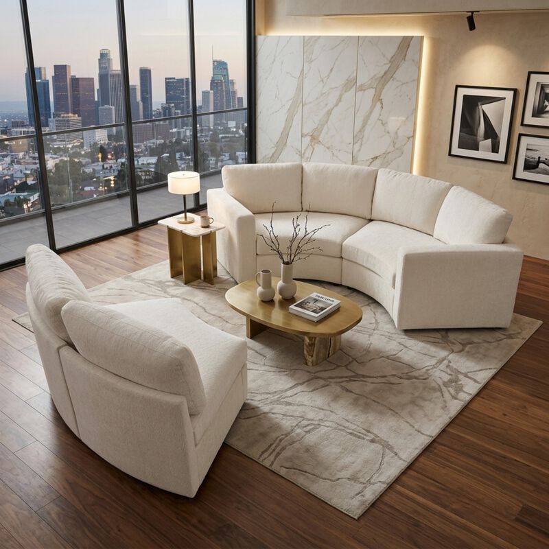 Blesbe Curved Modular Sectional Sofa image number 3