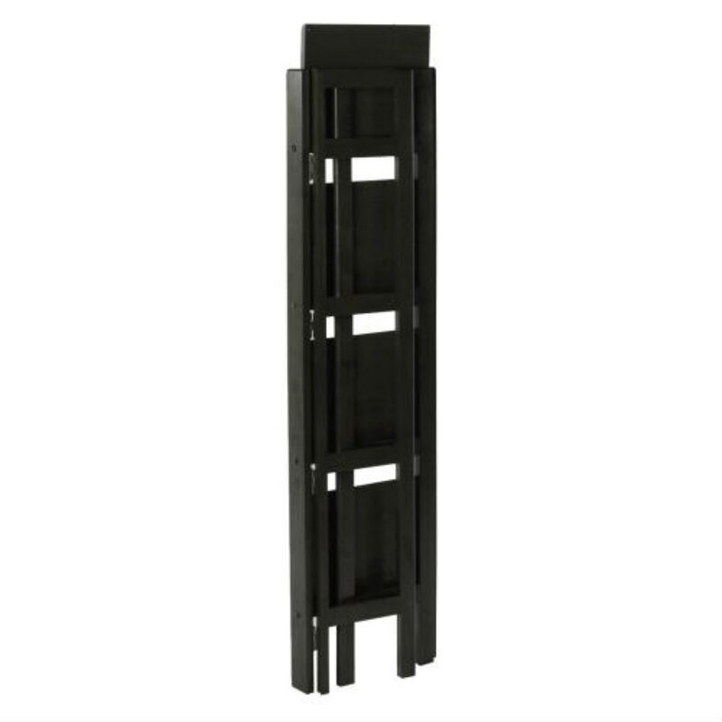 Hivvago Black 4-Tier Shelf Folding Shelving Unit Bookcase Storage Shelves Tower