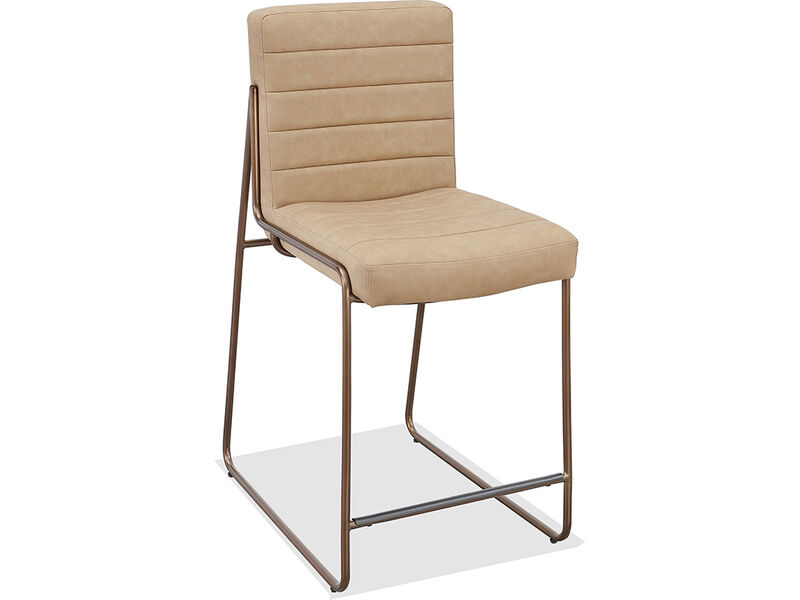 Madison Metal Frame Counter Stool in Honey Synthetic Leather
