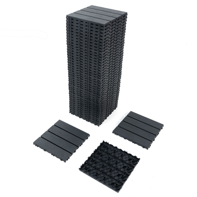 Streamdale 44-Pack Interlocking Deck Tiles, 12"x12" Waterproof Outdoor Tiles