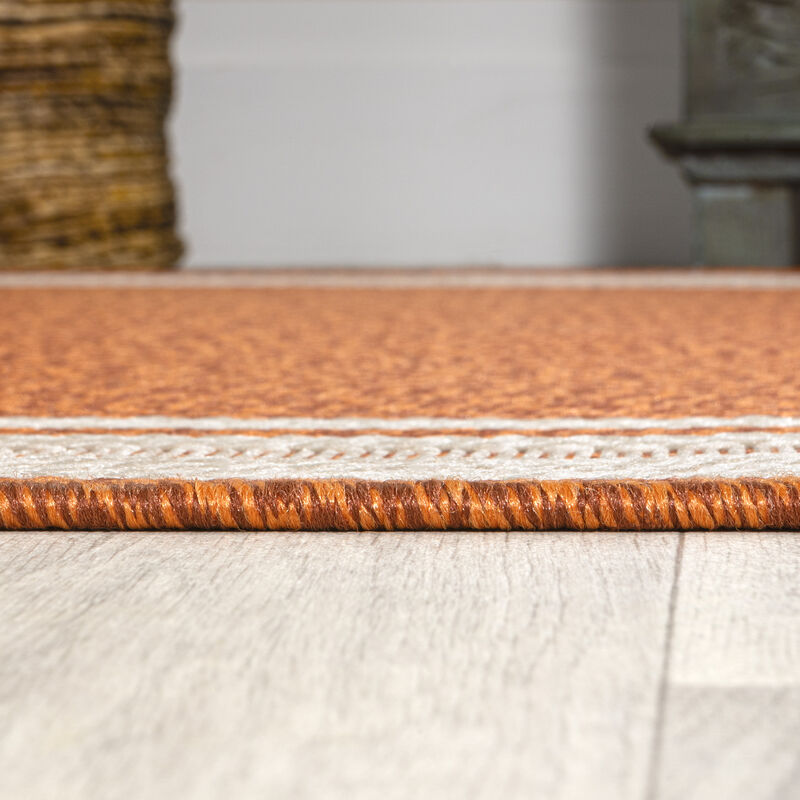 James Modern Border Stripe Indoor/Outdoor Area Rug