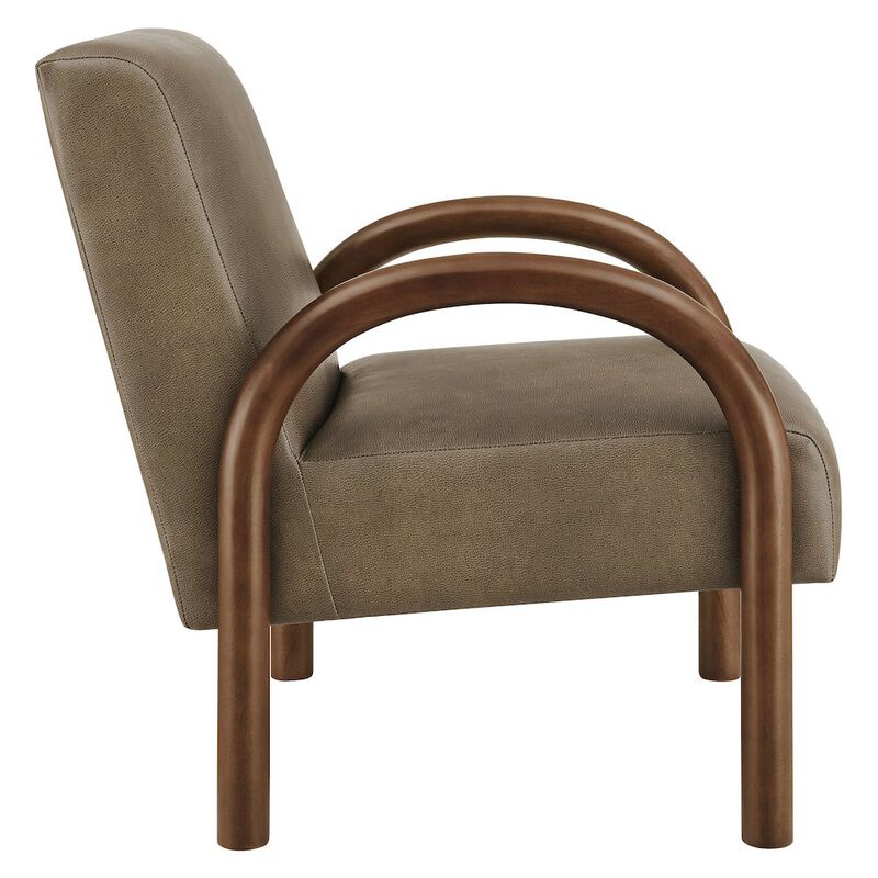 Lunet Faux Leather Upholstered Accent Chair image number 3