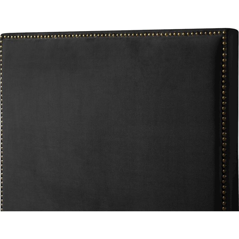 Meridian Furniture Harlie Black Velvet King Bed