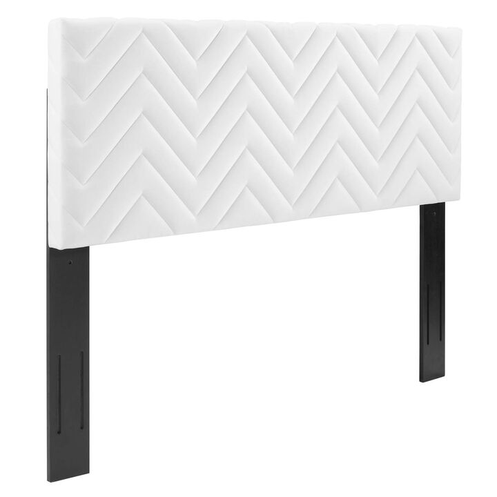 Modway - Mercy Chevron Tufted Performance Velvet Twin Headboard