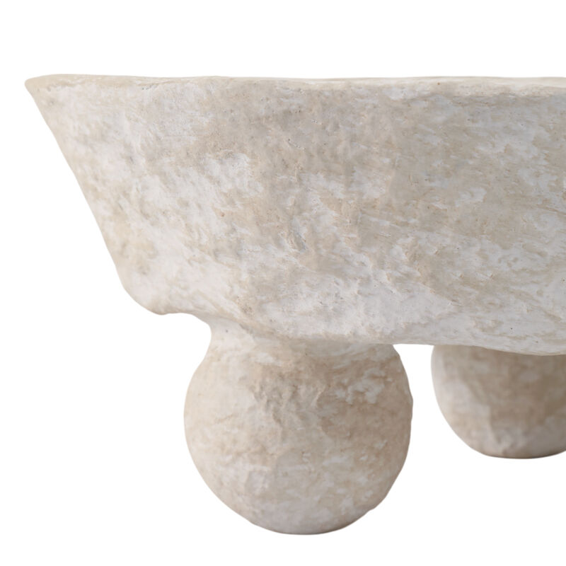 Paper Mache Knobby Footed Bowl image number 4