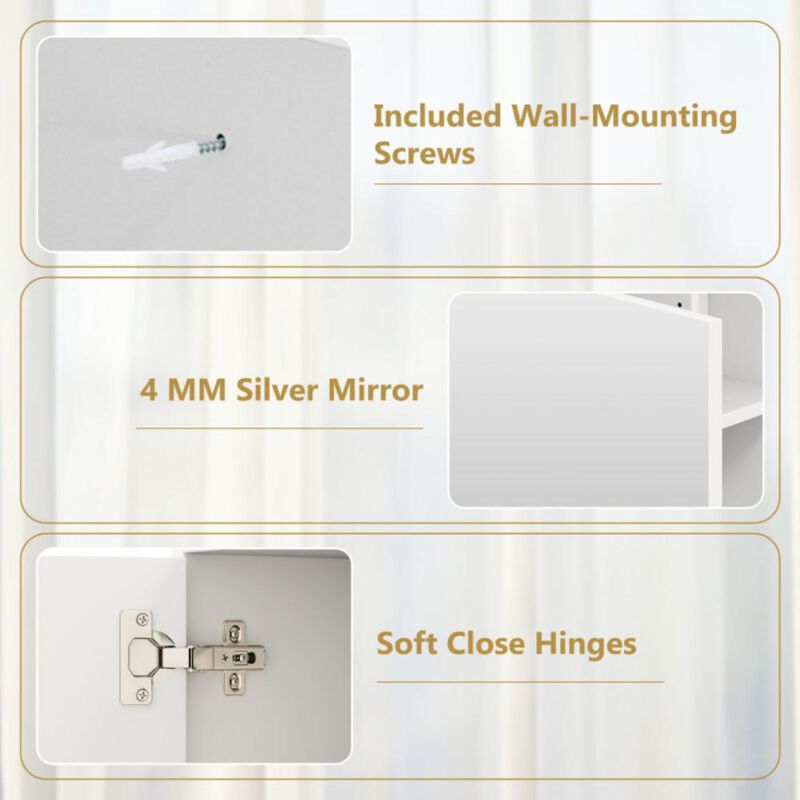 Hivvago Bathroom Medicine Cabinet with Single Mirror Door