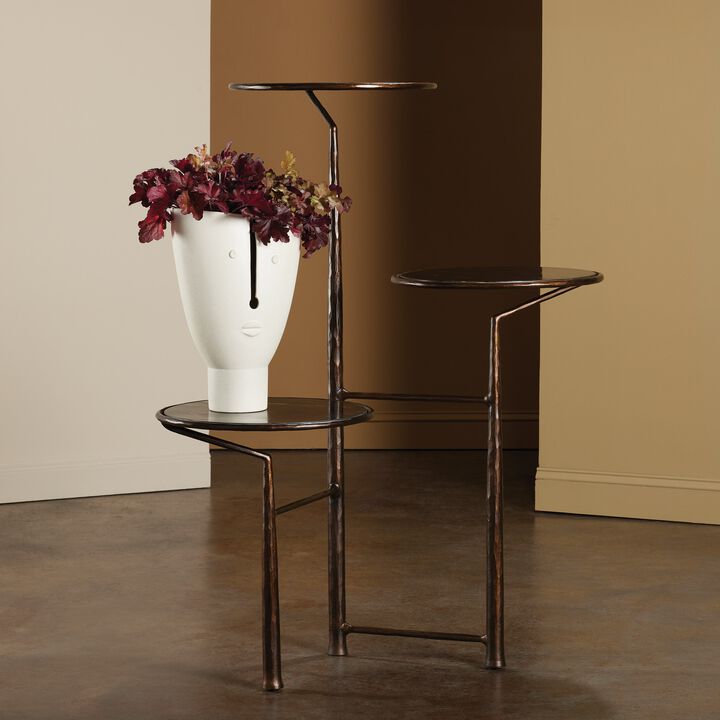Unity Pedestal with Black Marble-Bronze