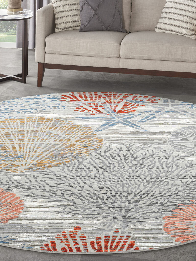 Seaside SDS04 Multicolor 5'3" x Round Rug