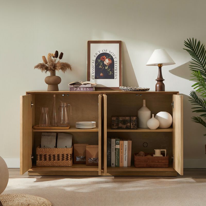 Detcus 4-Door Wooden Cabinet image number 3