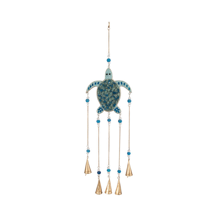 31" Mosaic Turtle With Bells